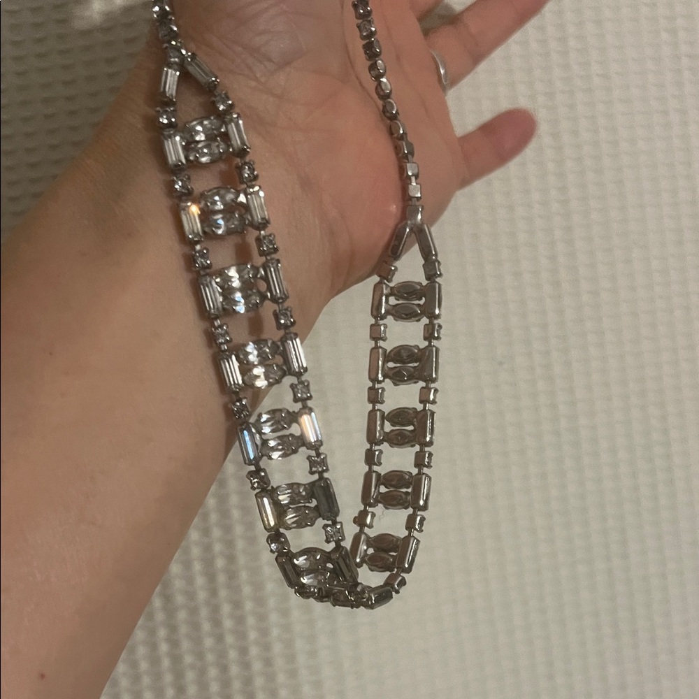 Elegant Antique Choker Rhinestone Necklace